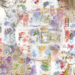 Floating Flower Shadow Series Long Strip Floral Stickers floating flower shadow series long strip floral stickers b8