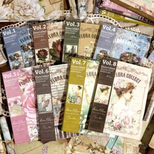 Flora Collect Retro Oil Painting Scrapbook Paper