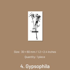 flora wooden rubber stamp daisy baby s breath sku 4