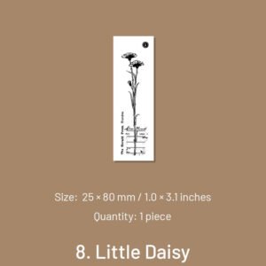 flora wooden rubber stamp daisy baby s breath sku 8