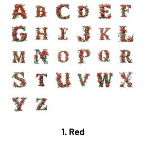 Floral Alphabet Decorative Tape floral alphabet decorative tape11