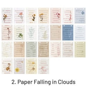 Floral Artistic English Text Strip Scrapbook Paper Book floral artistic english text strip scrapbook paper book sku 2
