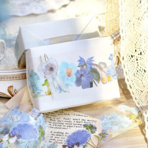 floral blossoms in full garden retro artistic pet tape b2