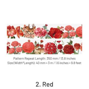 floral blossoms in full garden retro artistic pet tape sku 2