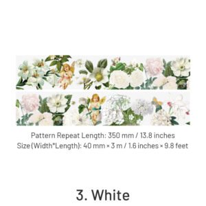 floral blossoms in full garden retro artistic pet tape sku 3