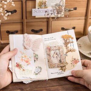 Floral Clear Transparent Stickers - Window, Coffee, Key, Vase, Bear, Girl, Wreath floral pet stickers window coffee key vase bear girl wreath b5