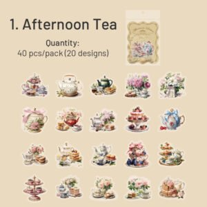 Floral Clear Transparent Stickers - Window, Coffee, Key, Vase, Bear, Girl, Wreath floral pet stickers window coffee key vase bear girl wreath sku 1