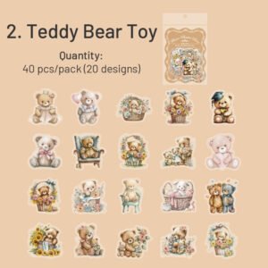 Floral Clear Transparent Stickers - Window, Coffee, Key, Vase, Bear, Girl, Wreath floral pet stickers window coffee key vase bear girl wreath sku 2