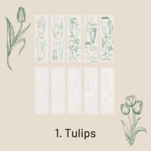 floral plant vintage tracing paper paper pad sku 1