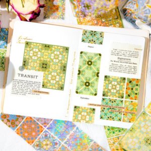 floral tile pattern collection decorative pet tape b4