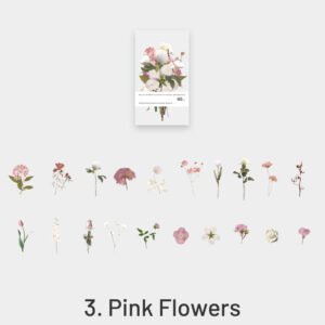 Florescence Vendor Creative Boxed Clear Transparent Flower Stickers florescence vendor creative boxed pet flower stickers sku 3