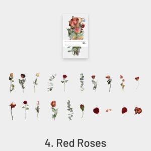 Florescence Vendor Creative Boxed Clear Transparent Flower Stickers florescence vendor creative boxed pet flower stickers sku 4