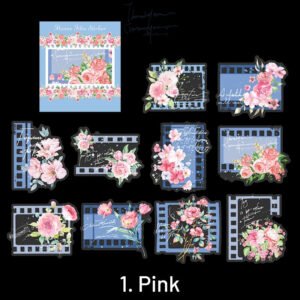 flower and film pet decorative sticker sku 1