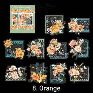 flower and film pet decorative sticker sku 8