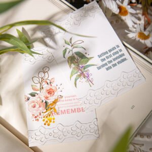 flower and plant holographic hot stamping pet stickers eucalyptus grass rose bouquet daisy b3