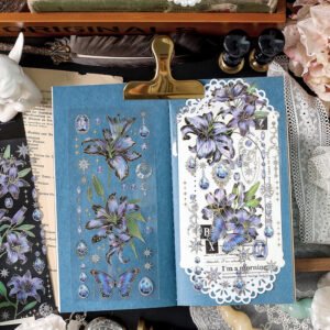 flower and plant holographic pet decorative sticker b2