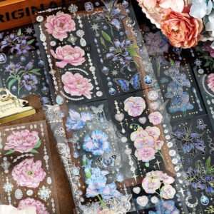 flower and plant holographic pet decorative sticker b3