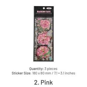 flower and plant holographic pet decorative sticker sku 2