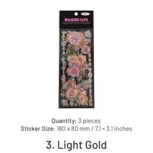flower and plant holographic pet decorative sticker sku 3