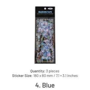 flower and plant holographic pet decorative sticker sku 4