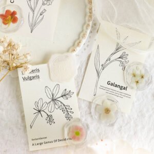 Flower and Plant Wax Seal Dripping Glue Stickers flower and plant wax seal dripping glue stickers b