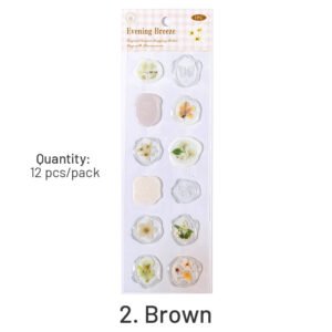Flower and Plant Wax Seal Dripping Glue Stickers flower and plant wax seal dripping glue stickers sku 2