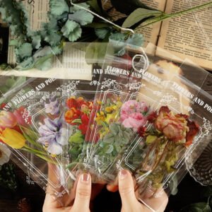 flower and poetry series pet plant stickers b1