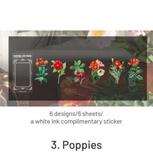 flower and poetry series pet plant stickers sku 3