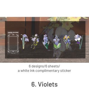 flower and poetry series pet plant stickers sku 6