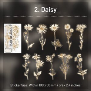 Flower Cottage Plant Stickers - Daisy, Magnolia, Daffodil, Herbs flower cottage plant stickers daisy magnolia daffodil herbs sku 2