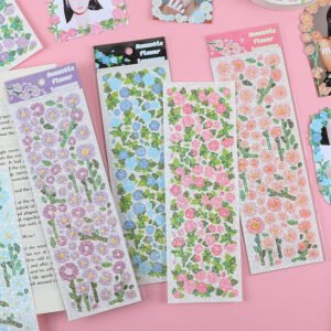 Flower Holographic Clear Transparent Stickers flower holographic pet stickers b