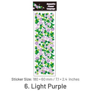 Flower Holographic Clear Transparent Stickers flower holographic pet stickers sku 6