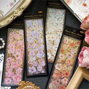 Flower Hot Stamping Gold Sticker Sheets