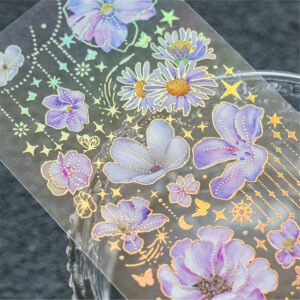 Flower Hot Stamping Gold Sticker Sheets flower hot stamping gold sticker sheets b6