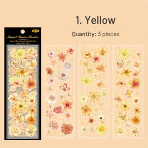 Flower Hot Stamping Gold Sticker Sheets flower hot stamping gold sticker sheets sku 1