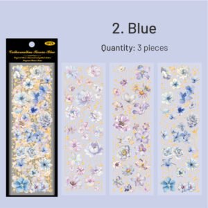 Flower Hot Stamping Gold Sticker Sheets flower hot stamping gold sticker sheets sku 2