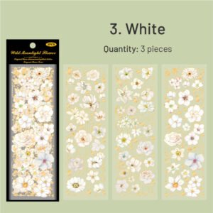 Flower Hot Stamping Gold Sticker Sheets flower hot stamping gold sticker sheets sku 3