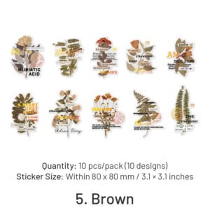 Flower Hot Stamping Clear Transparent Stickers flower hot stamping pet stickers sku 5