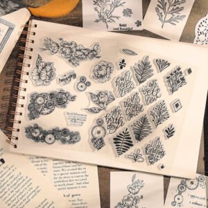 flower language series clear retro plant silicone stamps b1