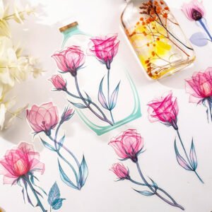Flower of Life Series Plant Clear Transparent Stickers flower of life series plant pet stickers b6