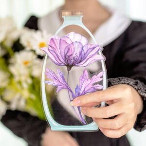 Flower of Life Series Plant Clear Transparent Stickers flower of life series plant pet stickers c