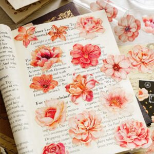 flower pet holographic hot stamping stickers b3