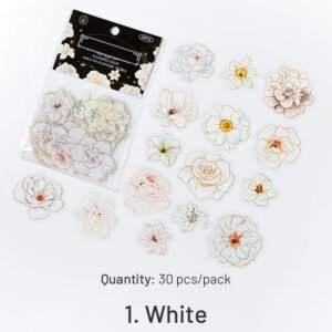 flower pet holographic hot stamping stickers sku 1