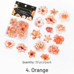 flower pet holographic hot stamping stickers sku 4