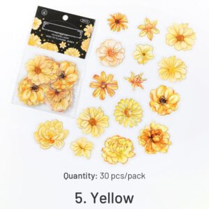 flower pet holographic hot stamping stickers sku 5