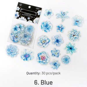 flower pet holographic hot stamping stickers sku 6