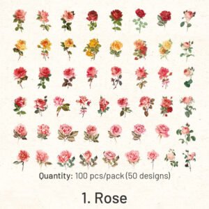 flower pet stickers rose hydrangea sunflower tulip sku 1