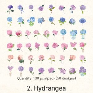 flower pet stickers rose hydrangea sunflower tulip sku 2