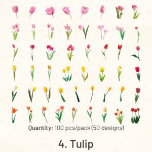 flower pet stickers rose hydrangea sunflower tulip sku 4
