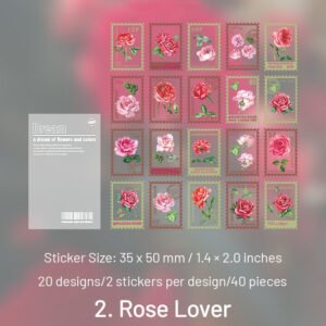 flower post series pet plant stamp sticker pack sku 2